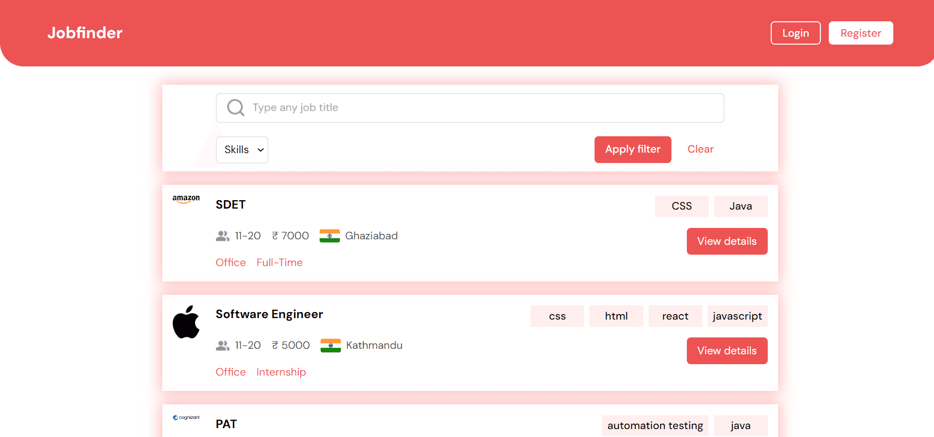 job-portal screenshot