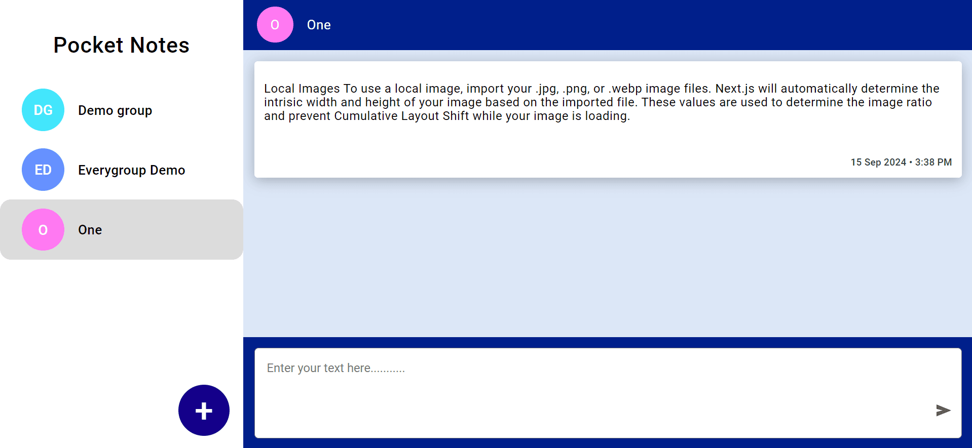 pocket-notes screenshot
